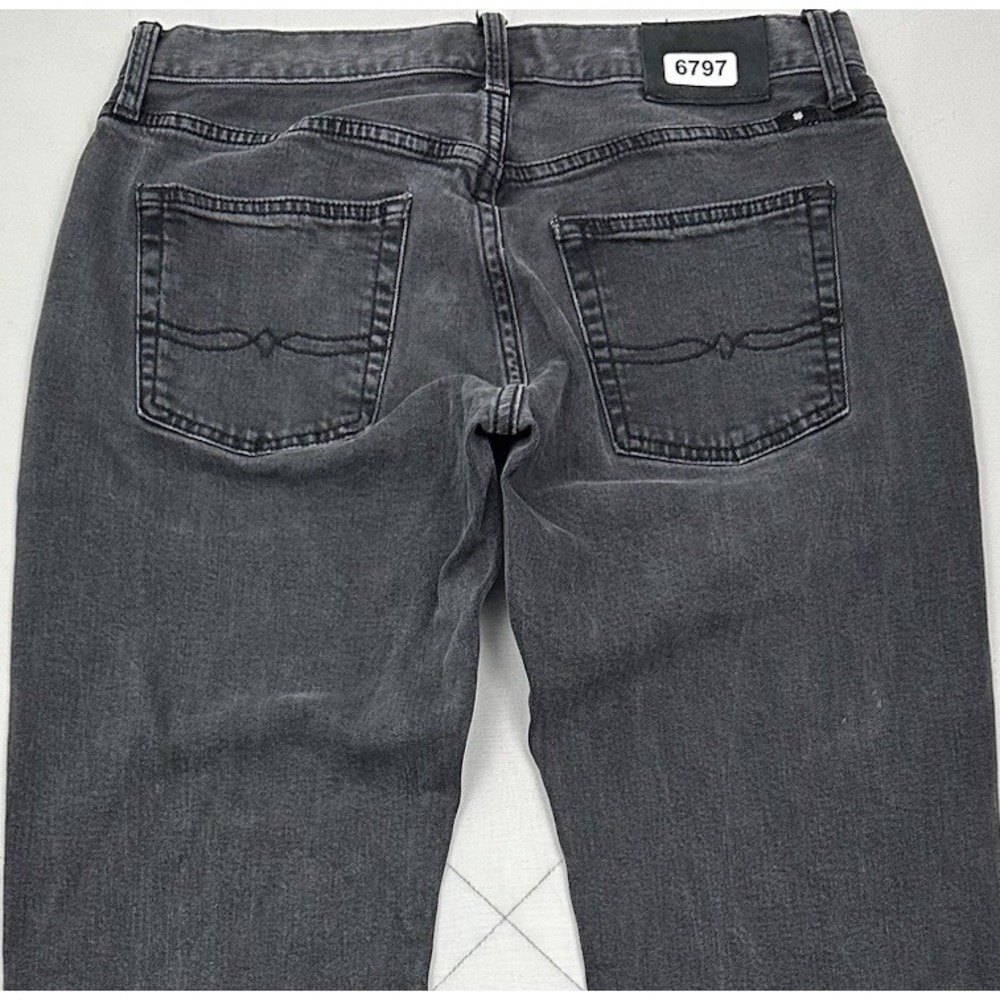 Lucky Brand 221 Original Straight Jeans Mens 30x34 Gray Black Denim Stretch